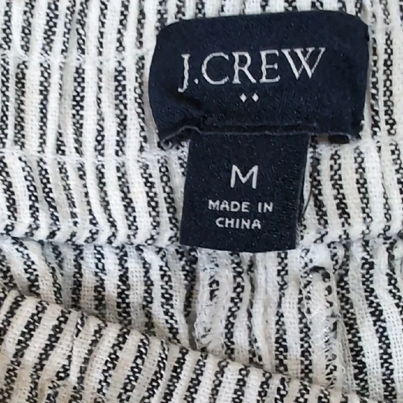 J. Crew High Waist Striped Shorts - Black and White - Picture 2 of 7